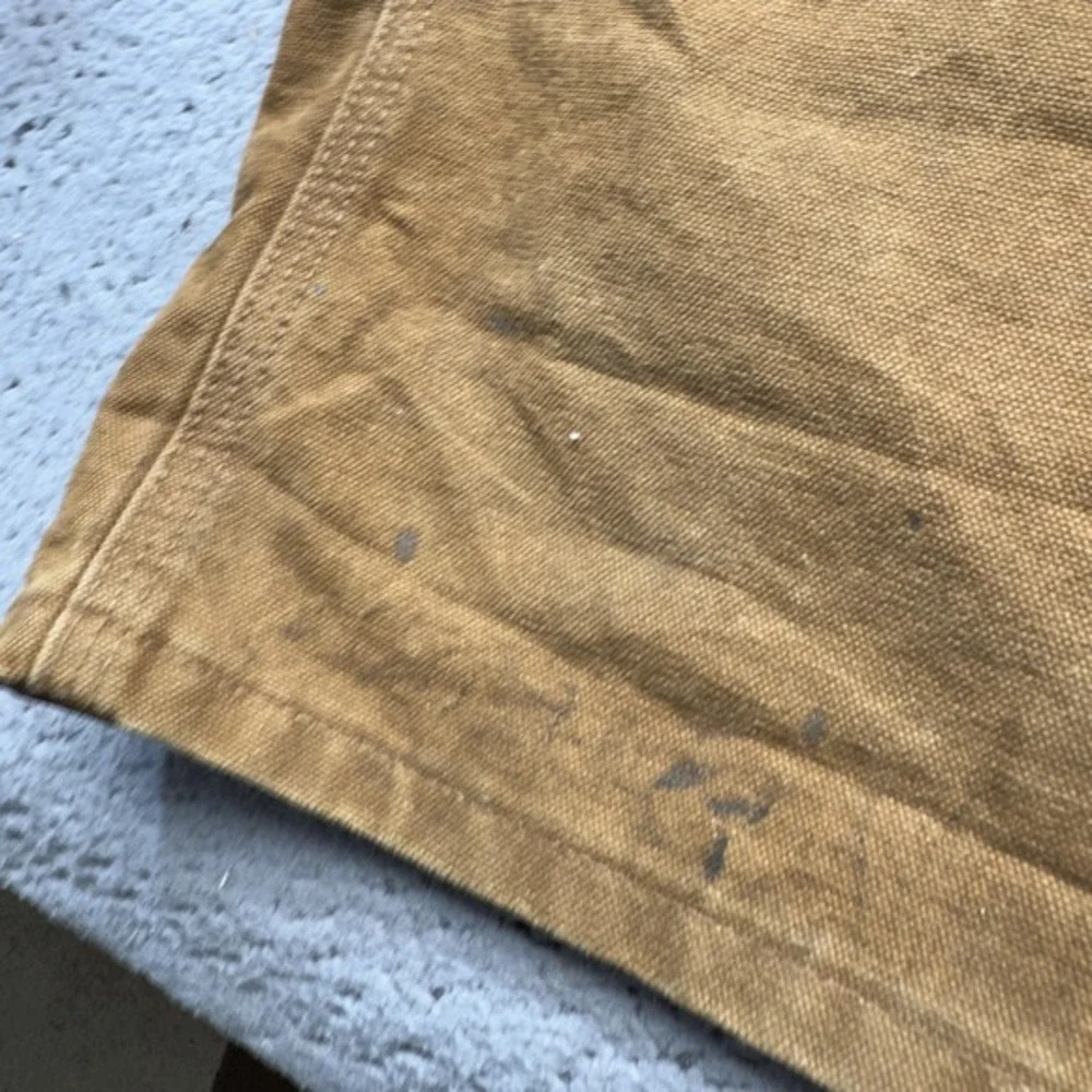 Carhartt Overalls Men 50x30 Brown Duck Bib Double Knee Canvas‎ R06 Workwear Bib